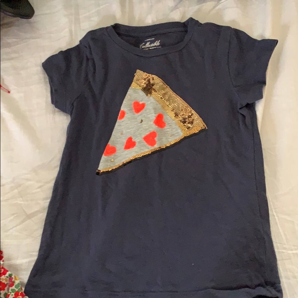 Girls crew cuts pizza t-shirt